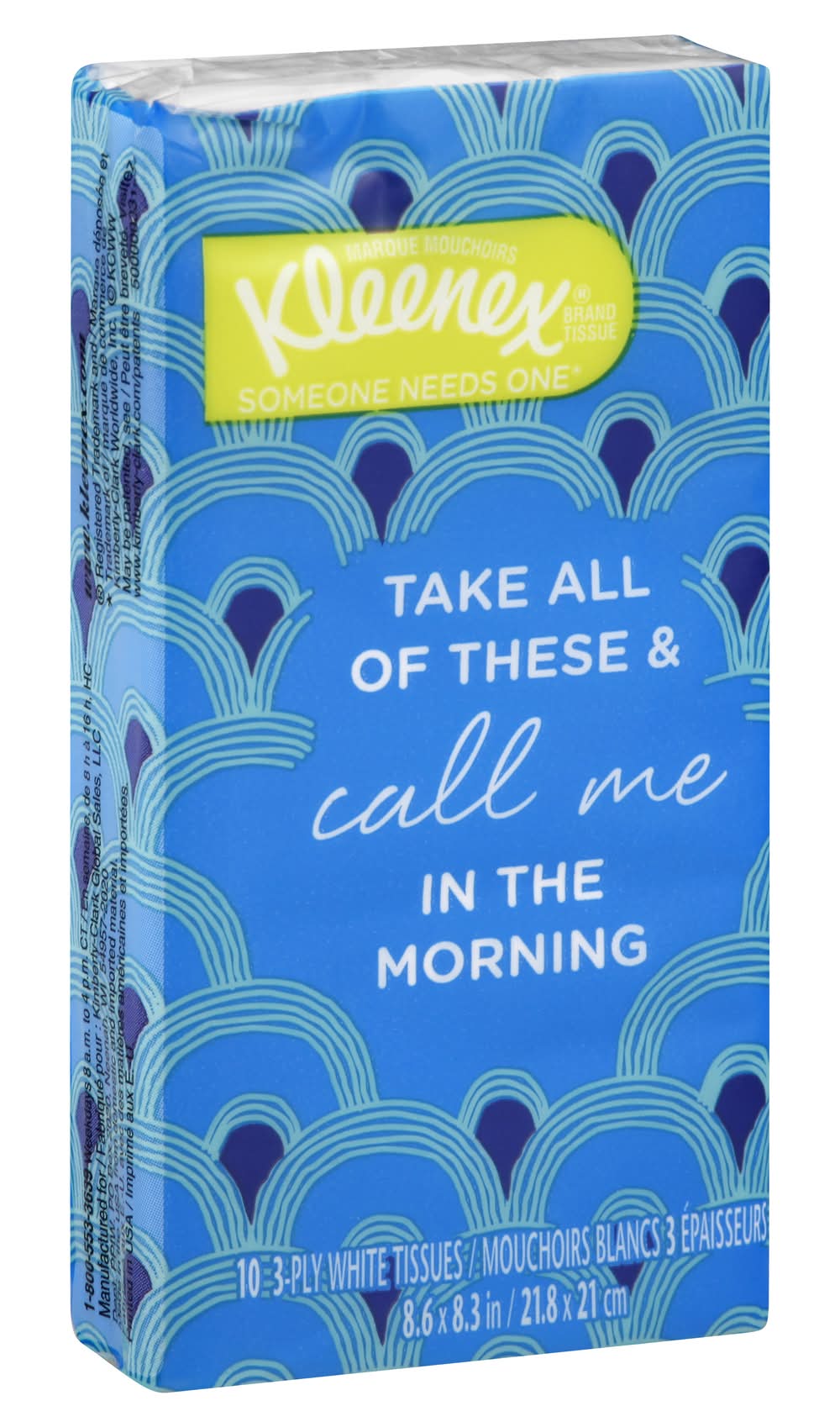 Kleenex Rainfall Blue 3 Ply White Tissues (0.8 oz)