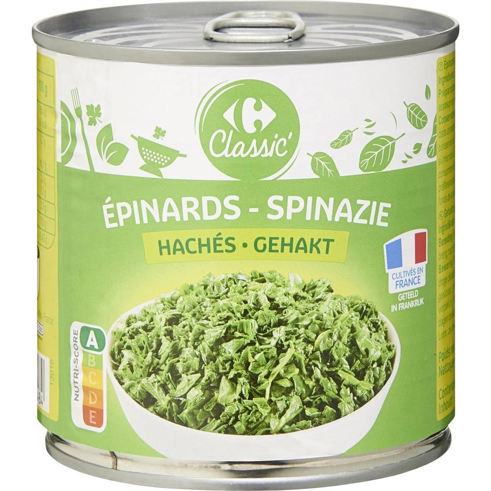 Carrefour Classic' - Epinards hachés (395g)