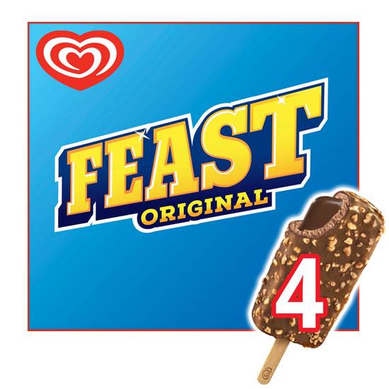 Feast  Ice Cream Stick Original chunky chocolate 4 x 90 ml
