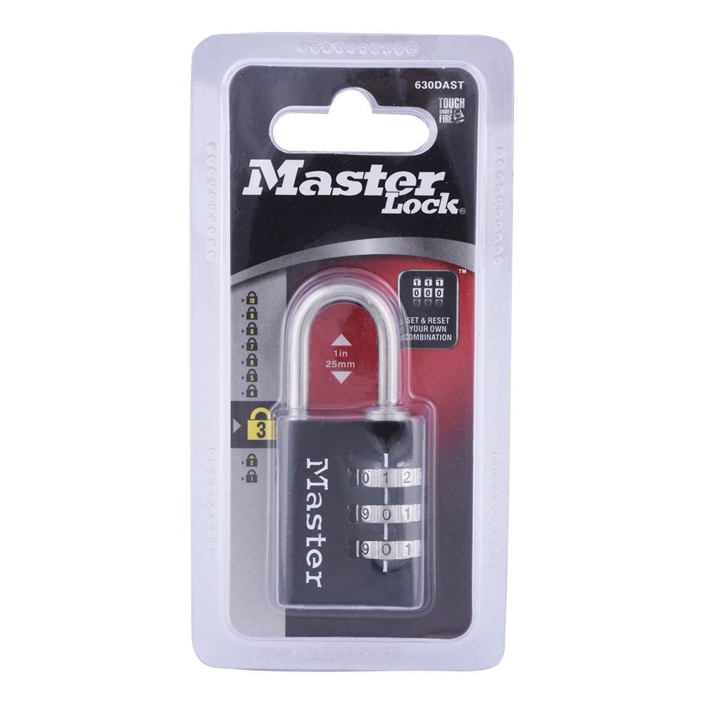 Master lock candado de combinación (negro)