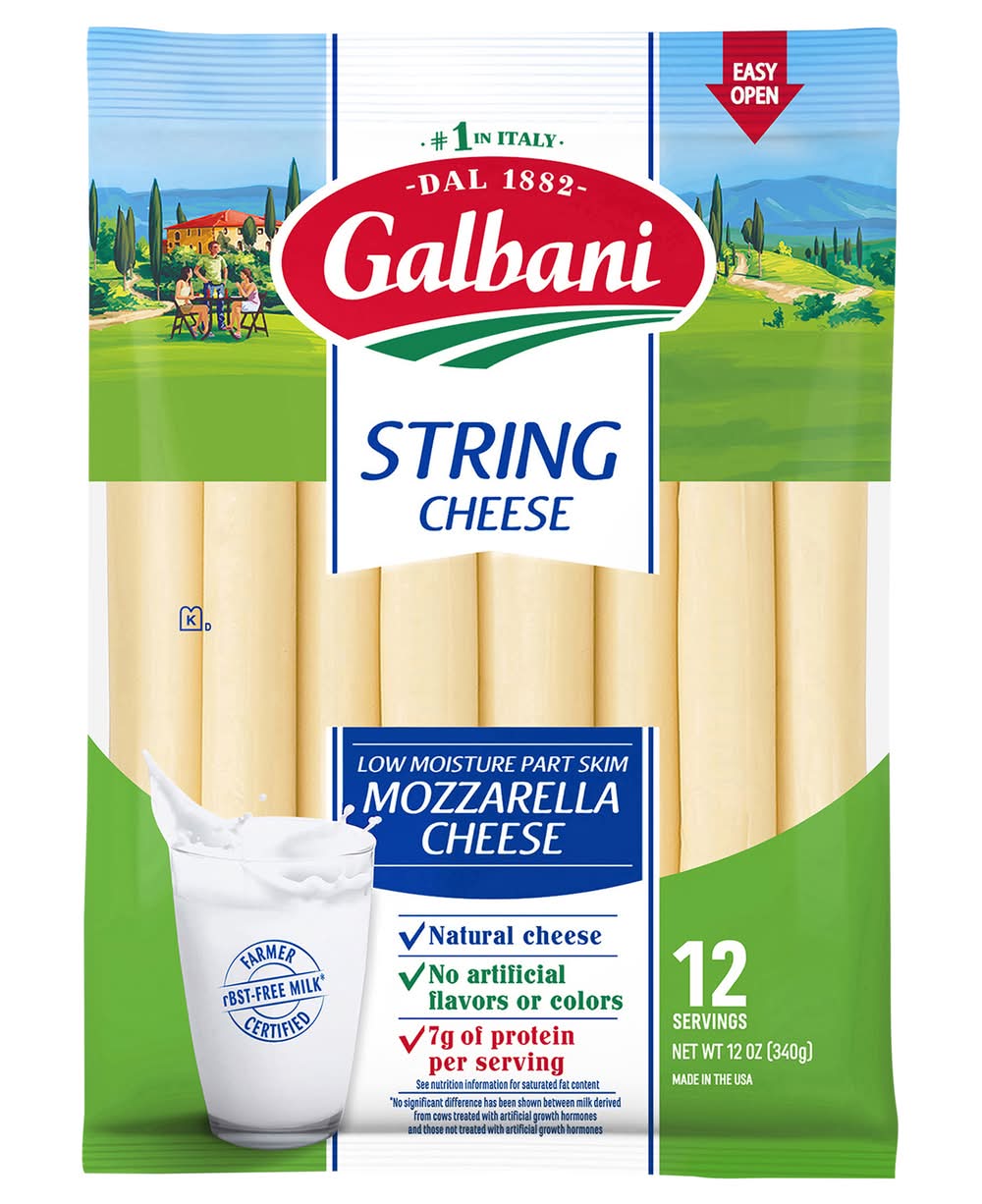 Galbani Part Skim Mozzarella String Cheese (12 oz, 12 ct)