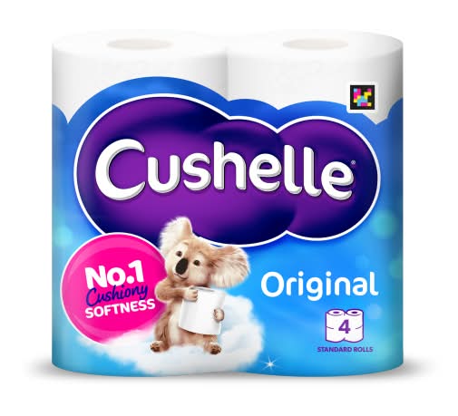 Cushelle Original Toilet Tissue Rolls (4 pack)
