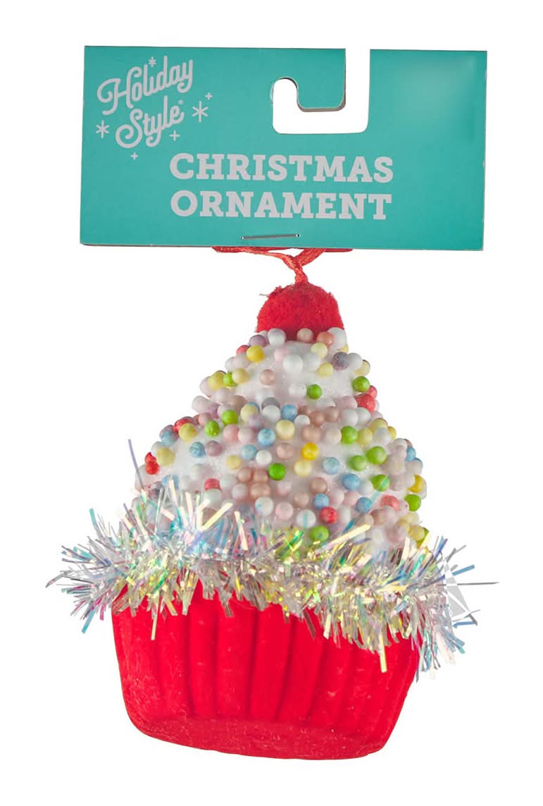 Holiday Style Christmas Cupcake Ornament