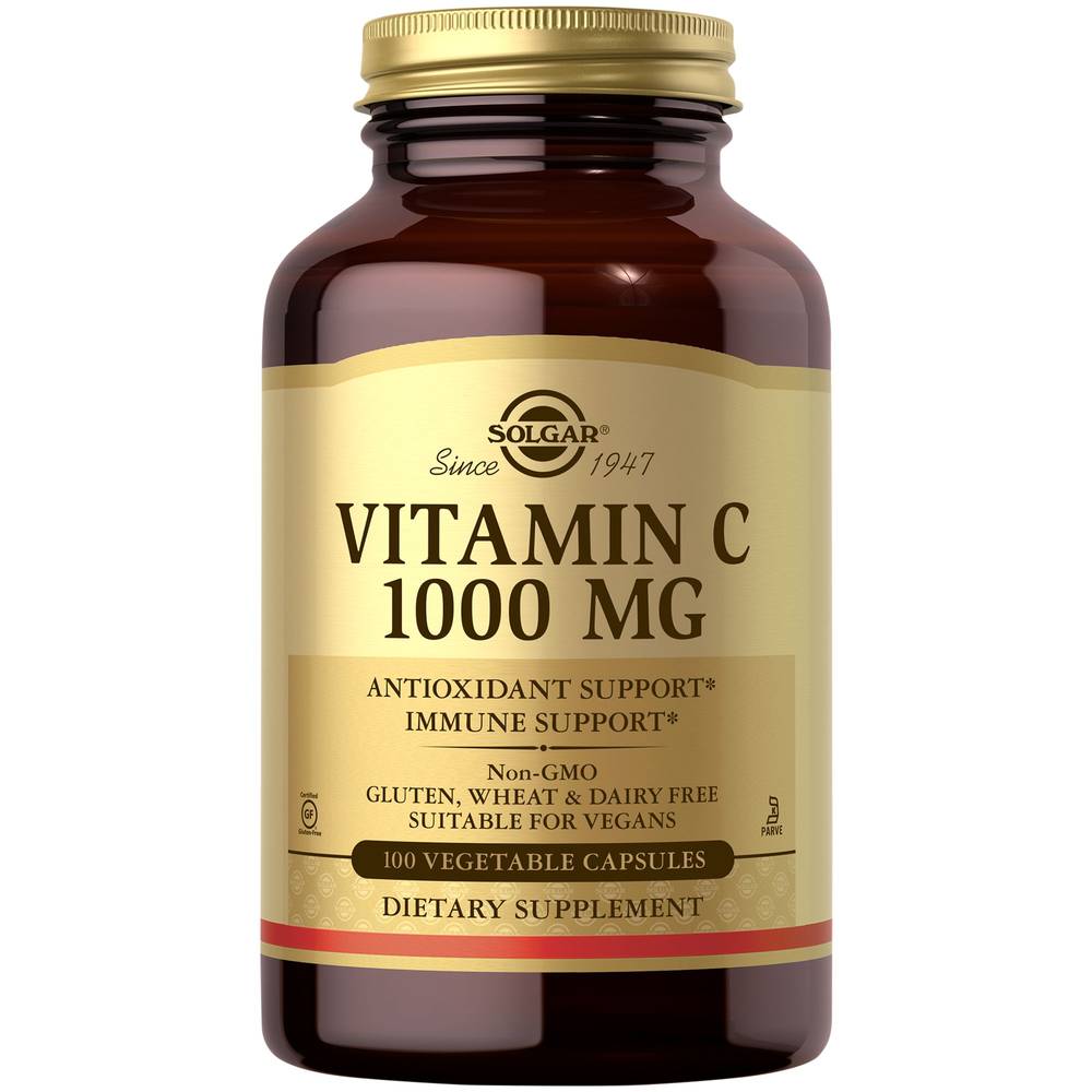 Solgar Vitamin C 1,000 mg Antioxidant Support Vegetarian Capsules (100 ct)