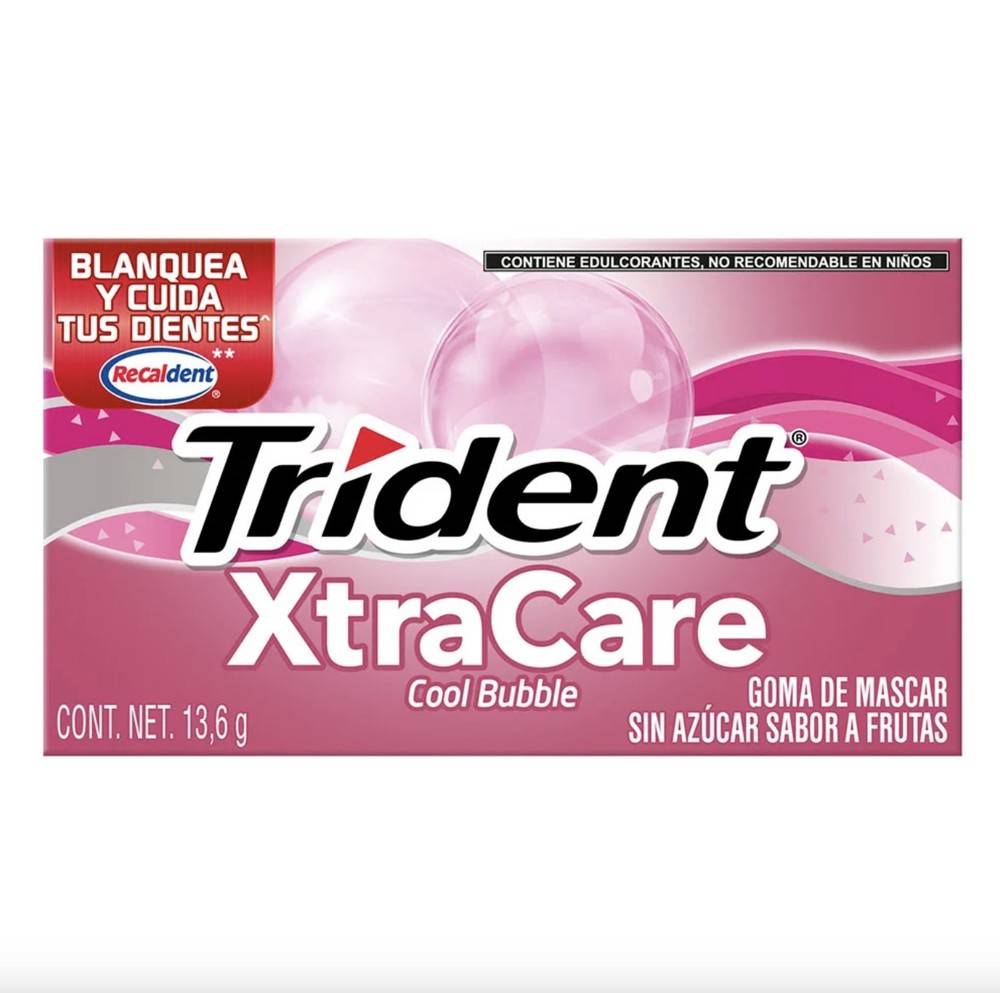 Trident · Goma de mascar xtra care, frutas (10 un)