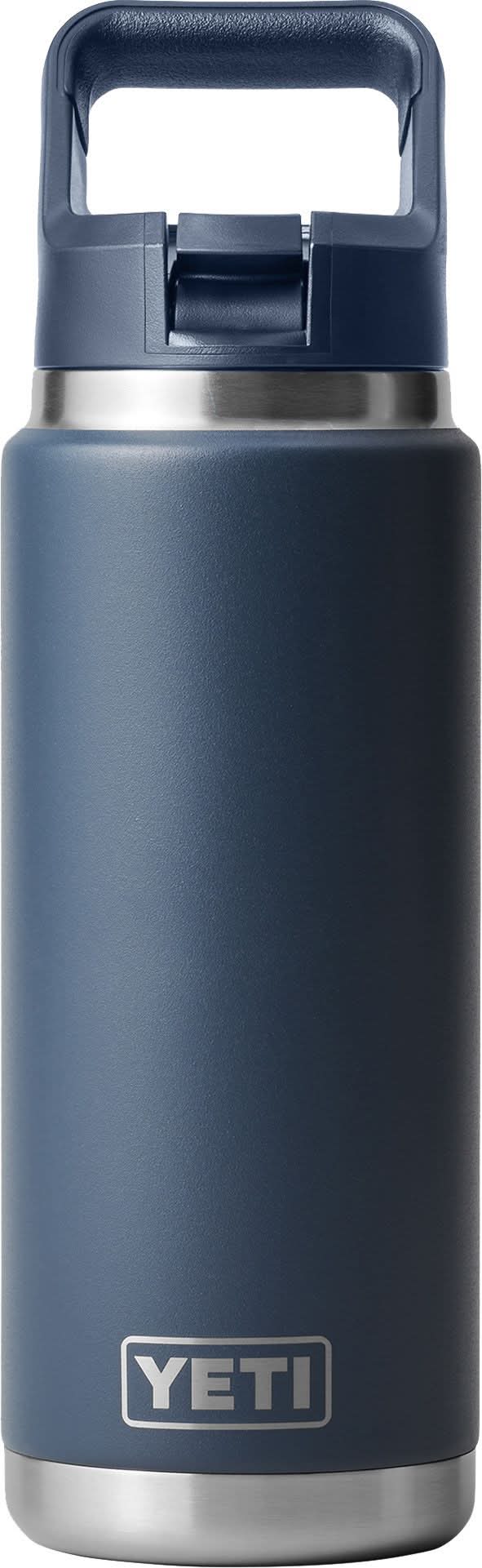 YETI Rambler Bottle With Color Matched Straw Cap 26 oz, Navy