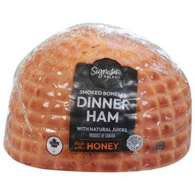 Signature Select Cooked Smoked Honey Ham Boneless Half - 2 Lb