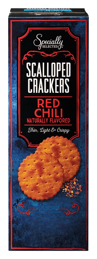 Specially Selected Scalloped Crackers, Red Chili (6.5 oz)