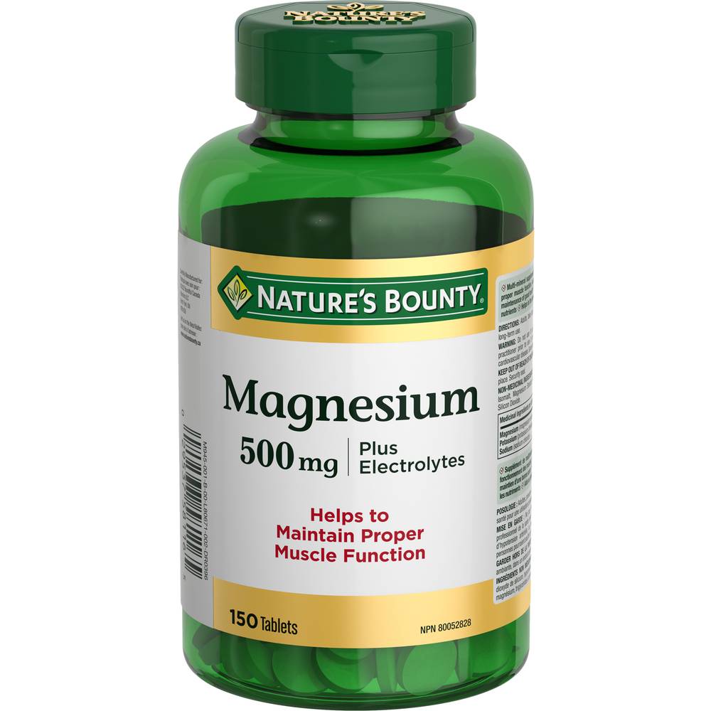 Nature's Bounty Magnesium Plus Electrolytes Tablets 500 mg (330 g)