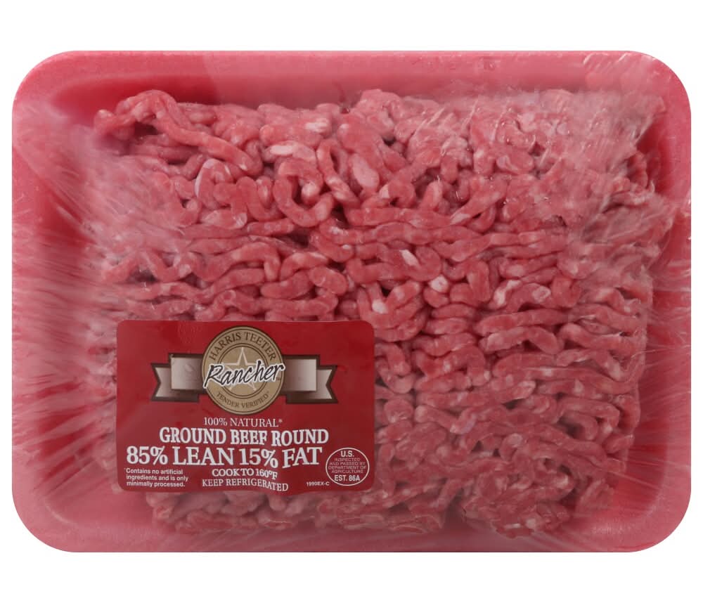 Harris Teeter Rancher 85% Lean/15% Fat Round Ground Beef 1 ea