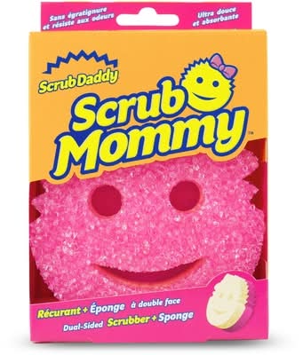 Scrub Daddy Scrub Mommy Dual-Sided Scrubber & Sponge, Pink