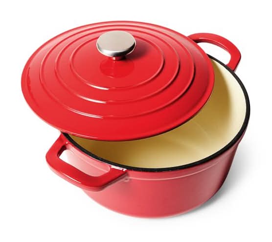Sur La Table Enameled Cast Iron Round Dutch Oven 5 Qt, Red