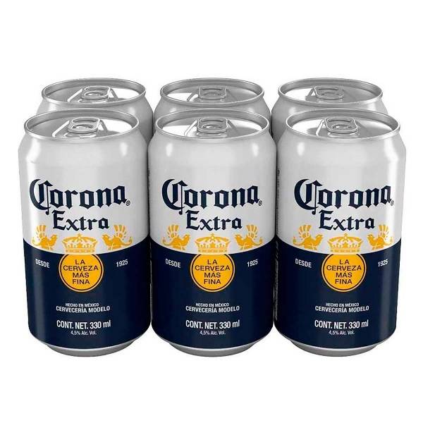 Corona extra cerveza clara (pack 6 x 330 ml)