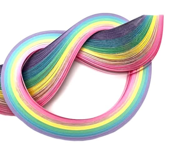 Quilled Creations Mix Quilling Paper, 1/8" , Pastel Rainbow (100 ct)
