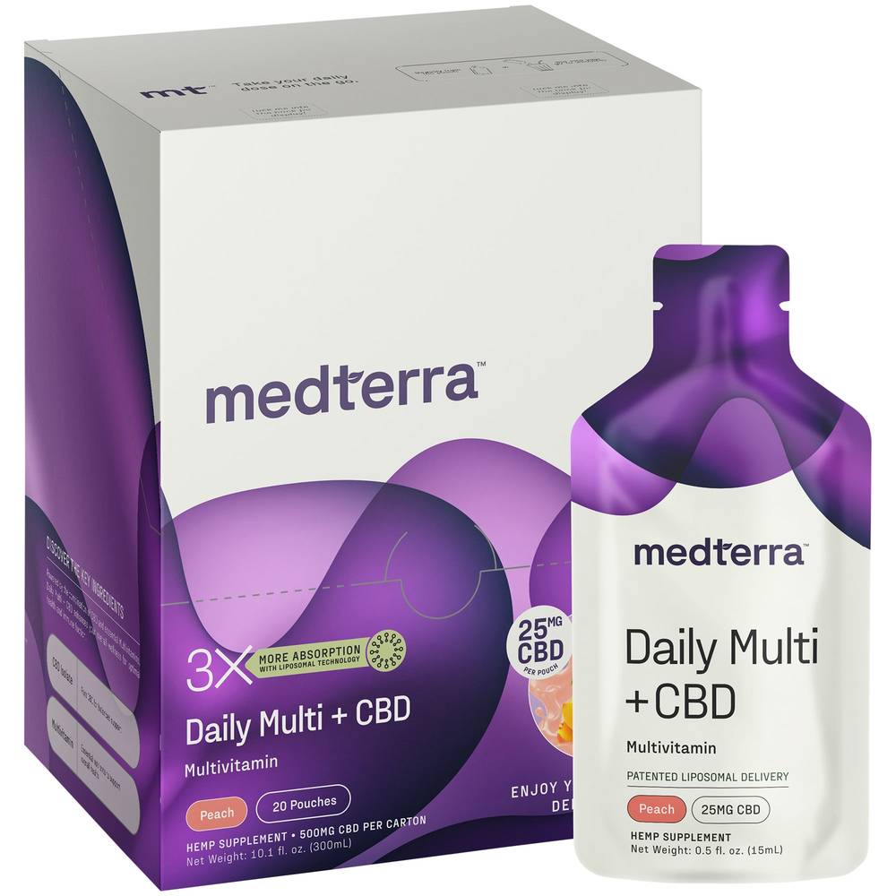 Medterra Daily Multi & Cbd (20 ct, 15ml) ( peach)