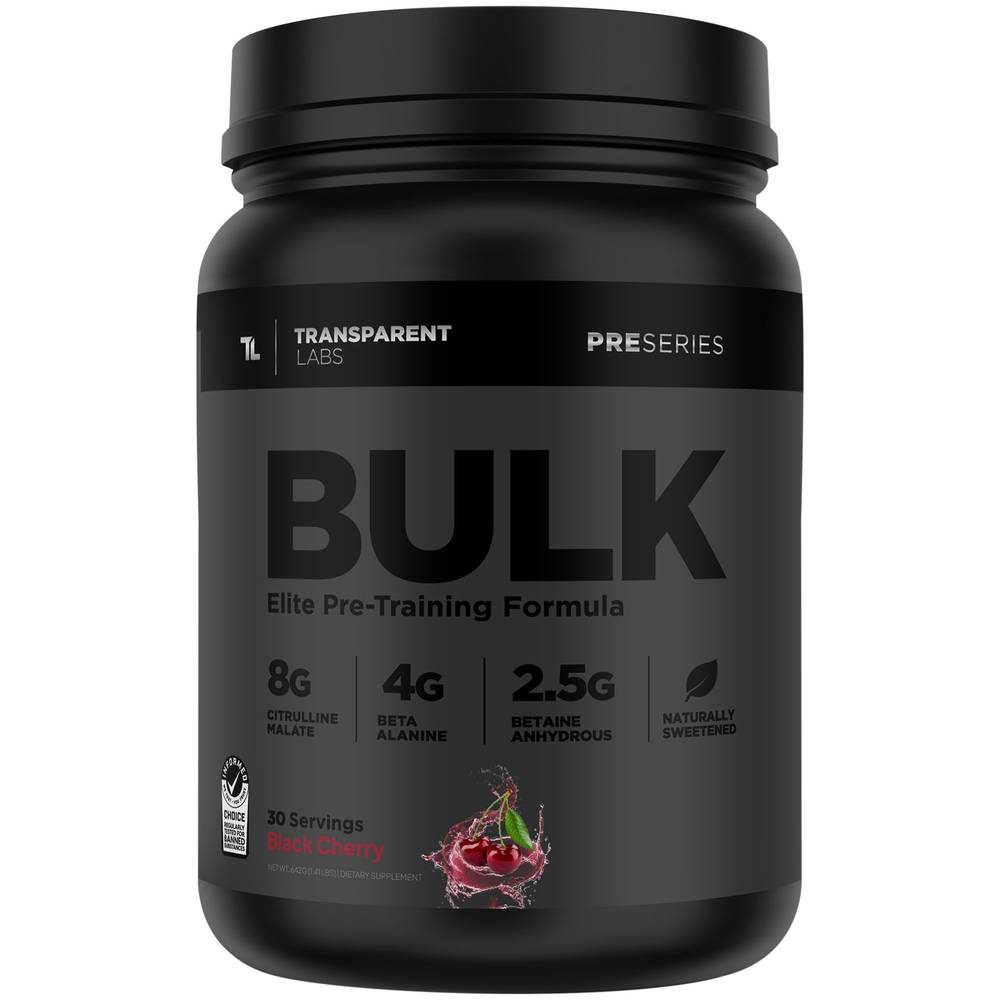 Transparent Labs Bulk Pre Workout Supplement (1.55 lb) (black cherry)