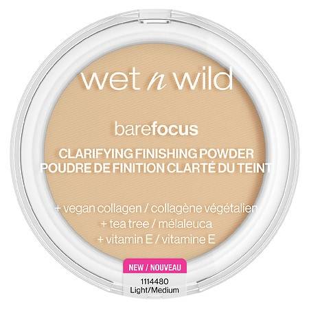 wet n wild Bare Focus Clarifying Finishing Powder, Light-Medium (0.27 oz)