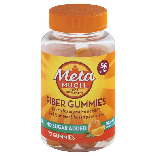 Metamucil Orange Flavor Fiber Gummies Supplement (72 ct)