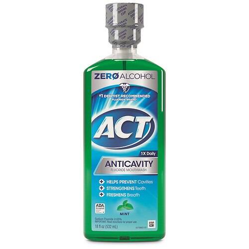ACT Anticavity Fluoride Mouthwash Mint - 18.0 fl oz