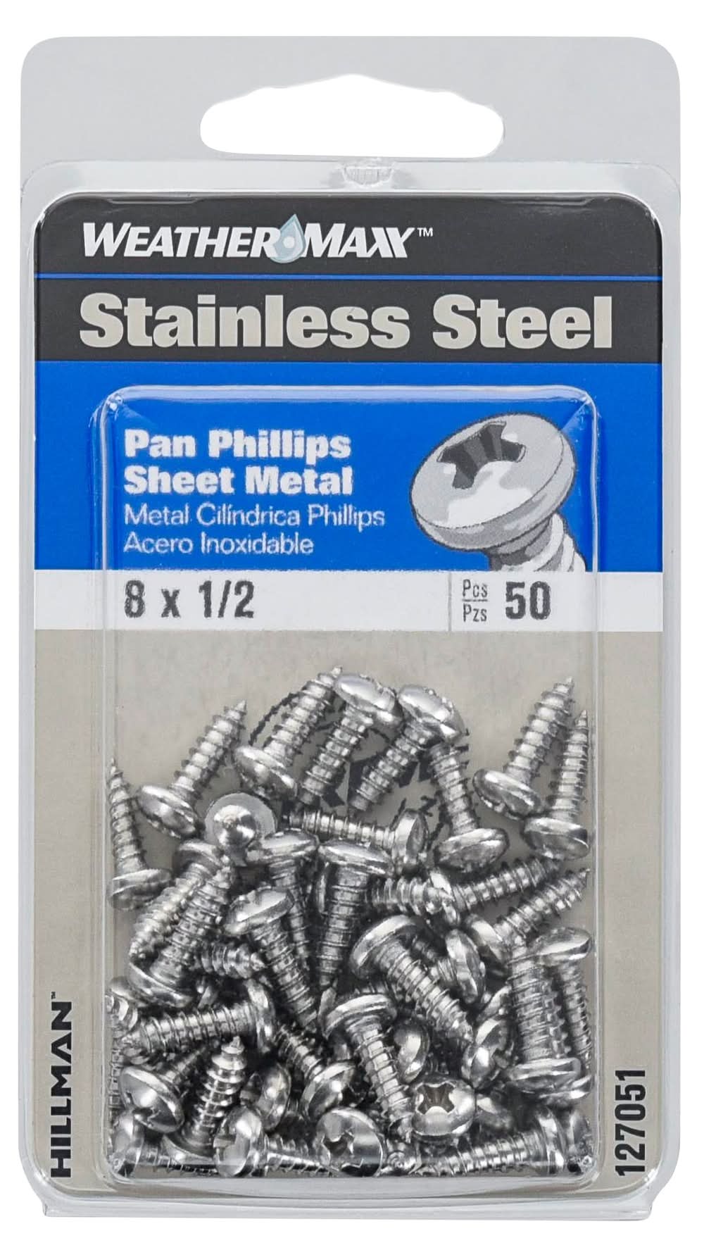 Hillman #8 x 1/2-in Phillips -Drive Standard Sheet Metal Screws