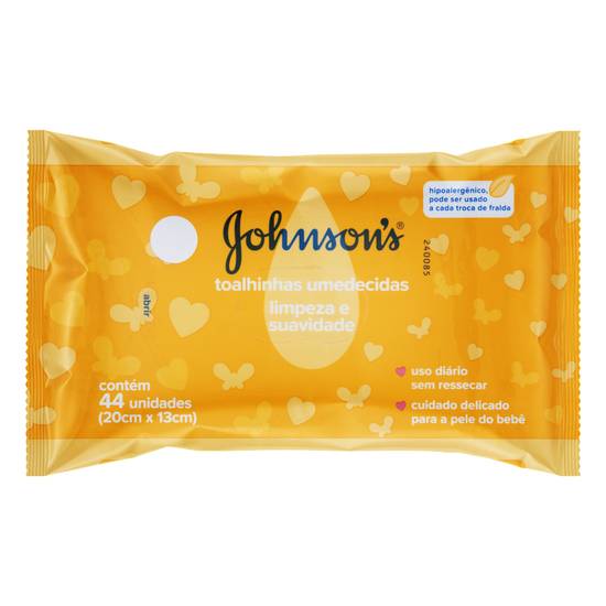 Johnson's lenços umedecidos suavidade (44 lenços)