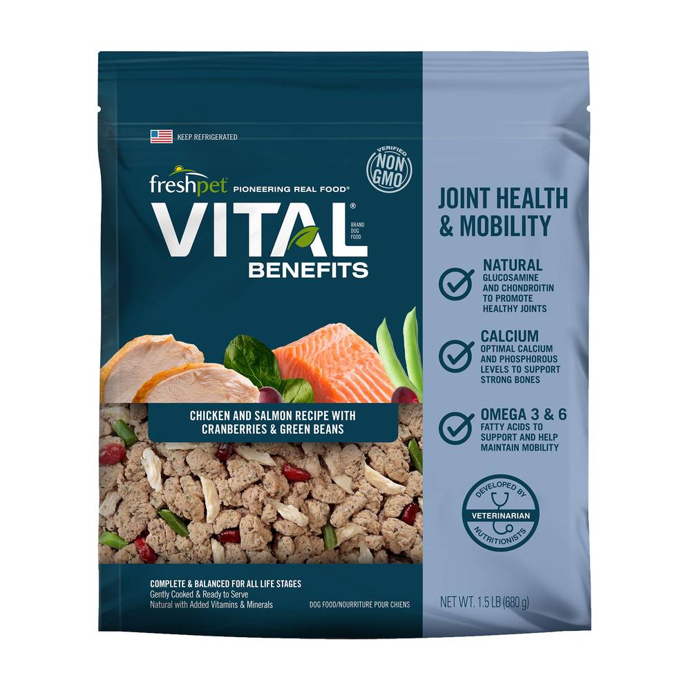 Freshpet Vital Benefits Joint Health All Life Stage Fresh Dog Food, Chicken (1.5 lbs)