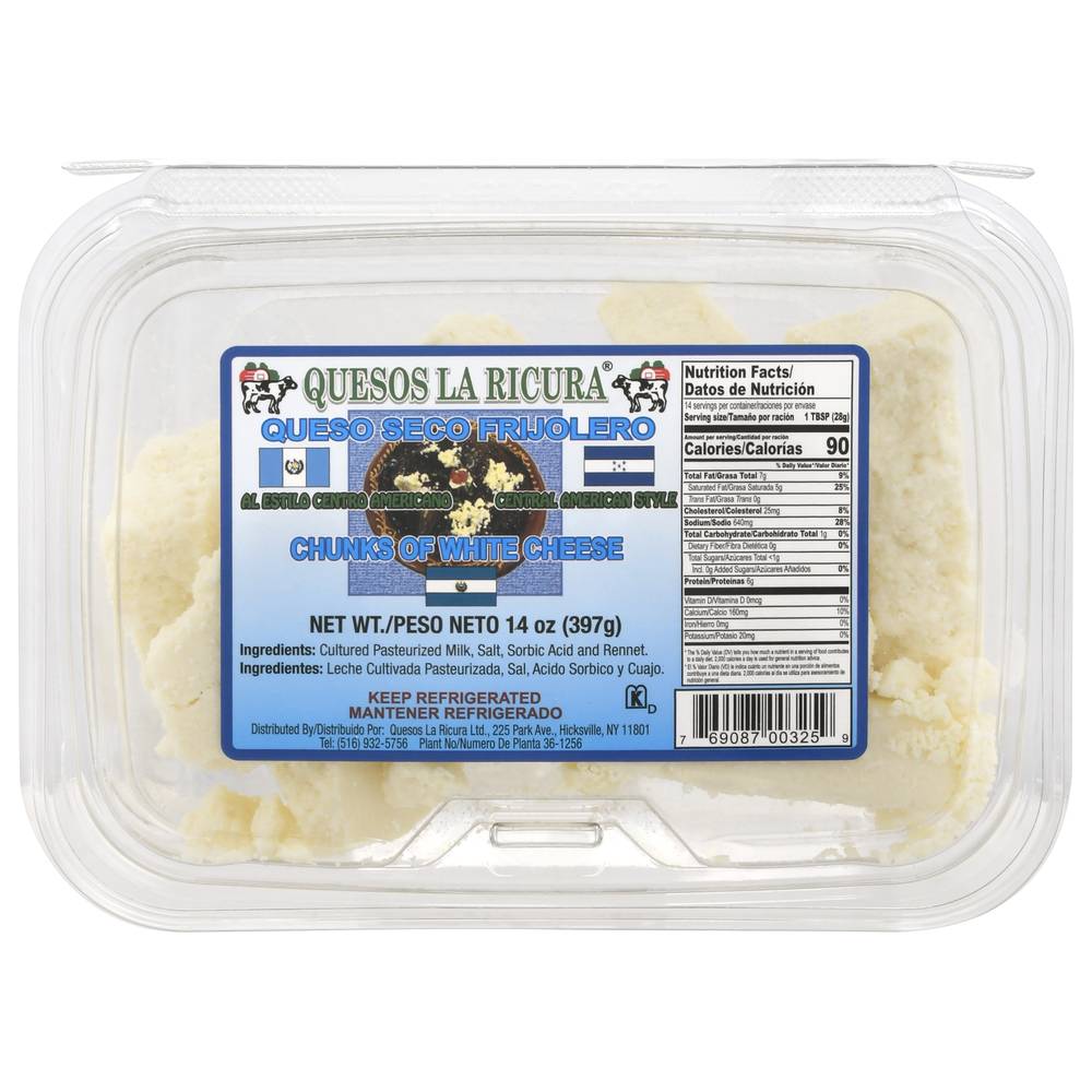 Quesos La Ricura Central American Style Chunks Of Cheese, White (14 oz)