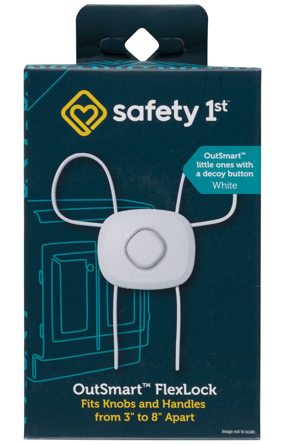 Safety 1st Outsmart Flex Lock With Decoy Button, White