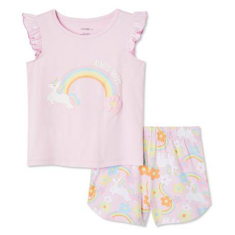 George Toddler Girls'' Pajama 2-Piece Set (Color: Pink, Size: 3T)