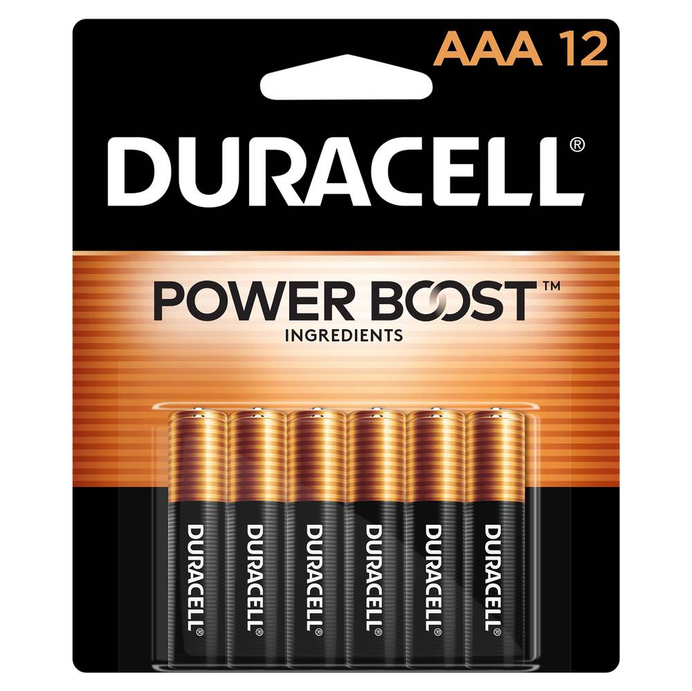 Duracell Power Boost Coppertop Aaa 1.5 V Alkaline Batteries (12 ct)