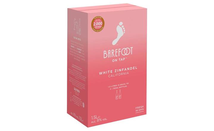 Barefoot White Zinfandel Bag In A Box 1.5 litre (405397)