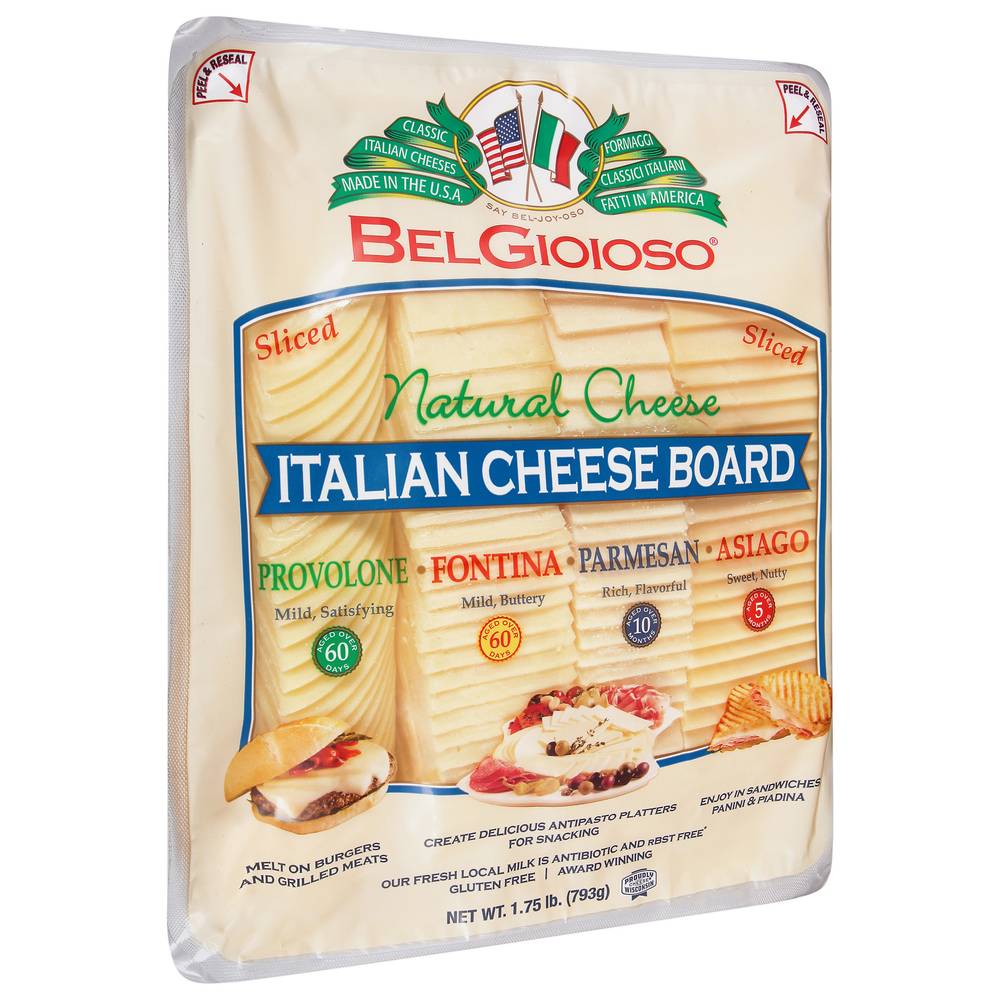 BelGioioso Sliced Cheese Board, Italian (1.75 lbs)