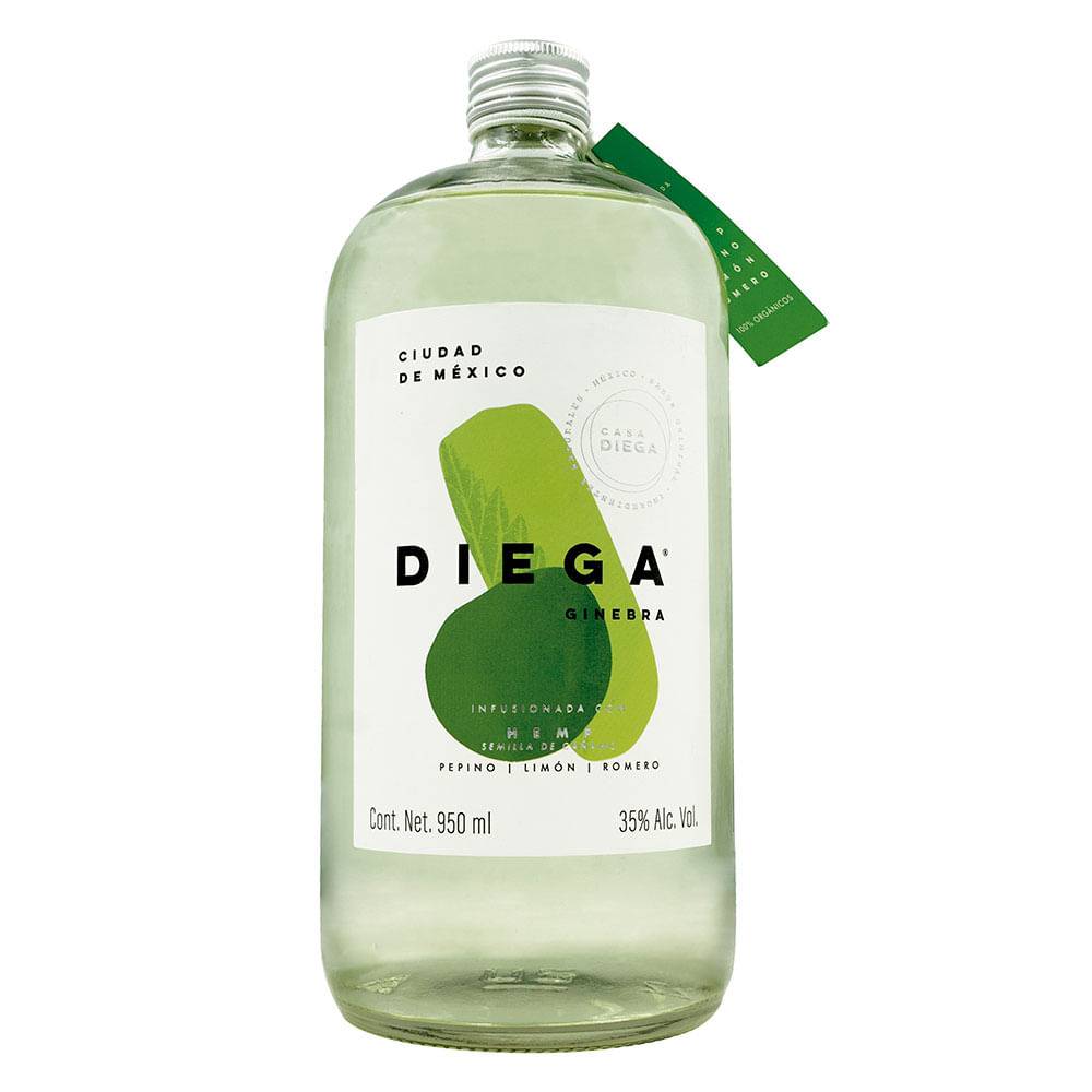 Diega ginebra verde (950 ml) (pepino - limón - romero)