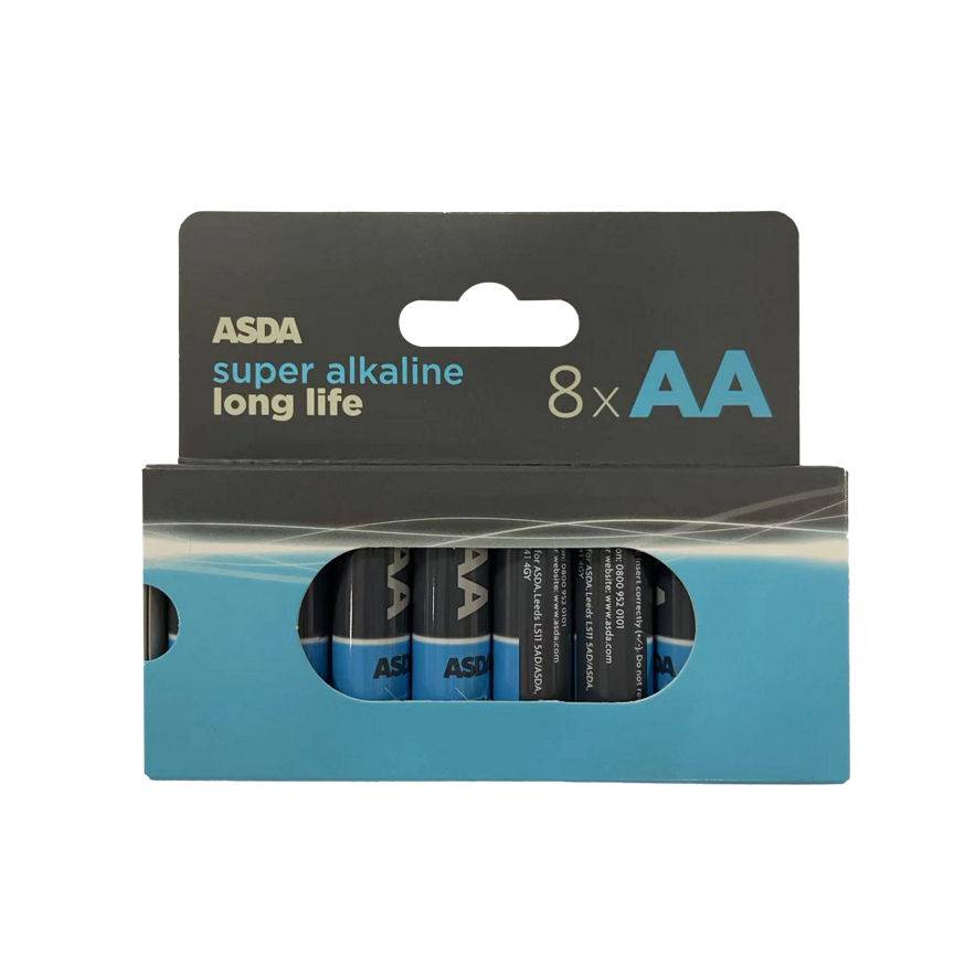 ASDA Super Alkaline Long Life Aa Batteries (8 pack)