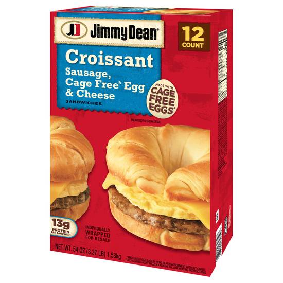 Jimmy Dean Sausage Croissant Sandwiches Cage Free (12 ct)