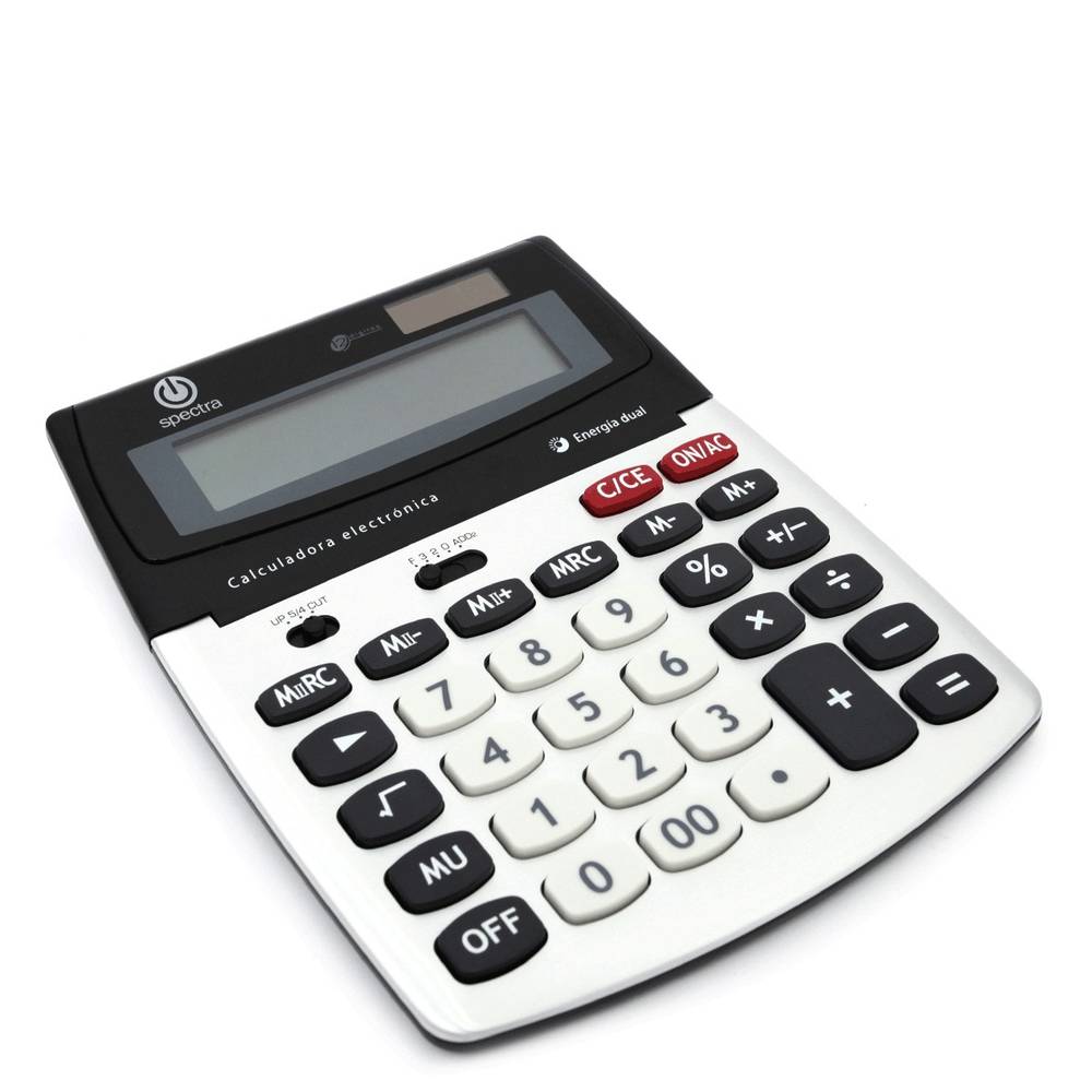 Spectra calculadora blanca/negro (1 pieza)