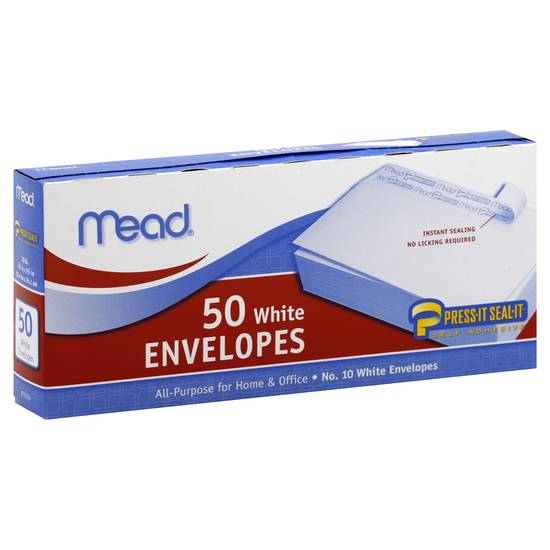 Mead No. 10 White Envelopes (50 ct)