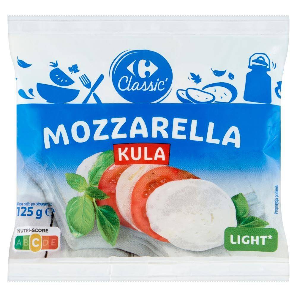 Carrefour Classic Light Mozzarella kula 125 g