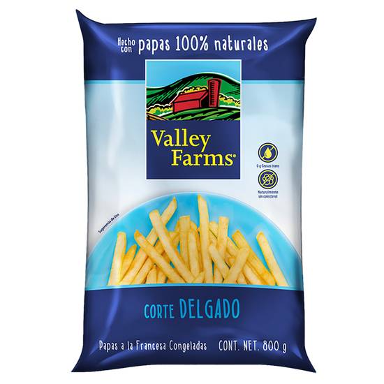 Valley farms papas a la francesa corte delgado (bolsa 800 g)