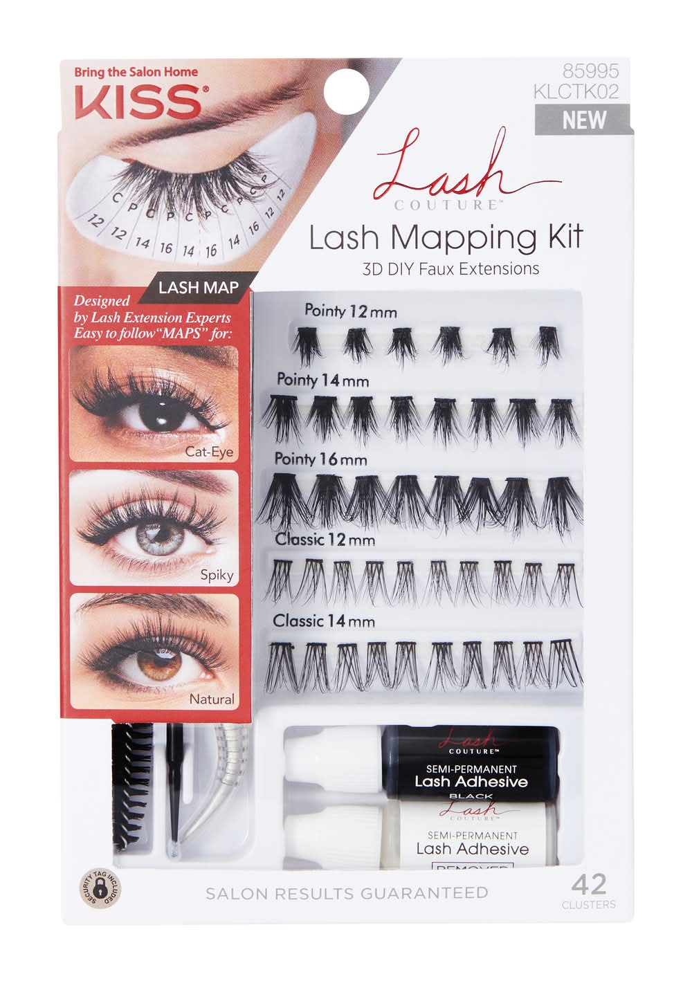 KISS Lash Couture Faux Extensions Mapping Kit (3.2 oz, 42 ct)