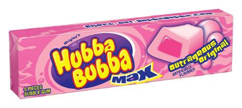 Hubba Bubba Max Outrageous Original Bubble Gum 5 Ct