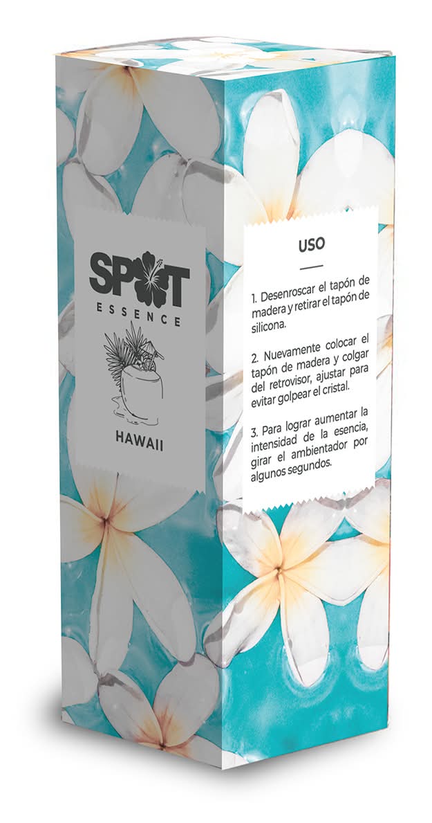SPOT ESSENCE · Aromatizador para auto - Hawaii (8 ml)