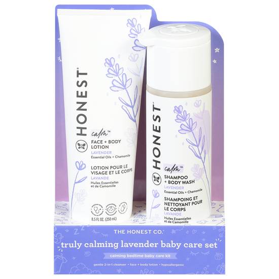 The Honest Company Baby Lotion Shampoo & Body Wash Gift Set Calming Lavender