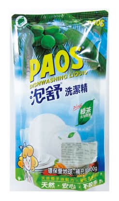 泡舒 洗潔精補充包綠茶 (800 g)