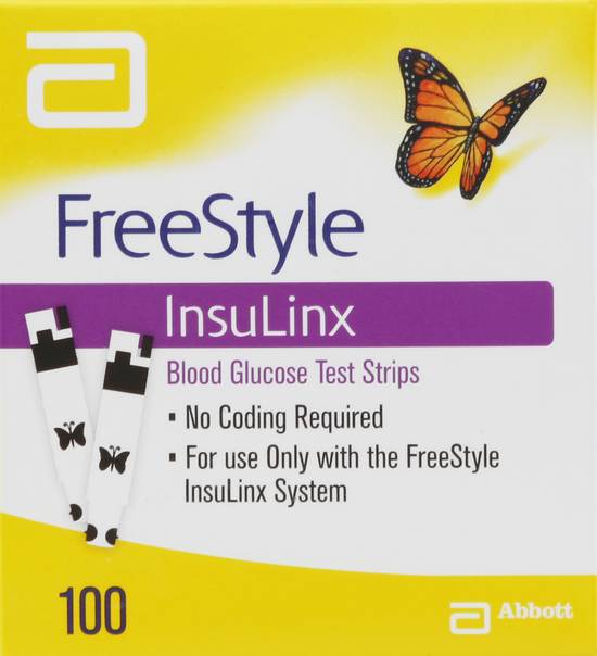 Freestyle Insulinx Blood Glucose Test Strips (100 ct)
