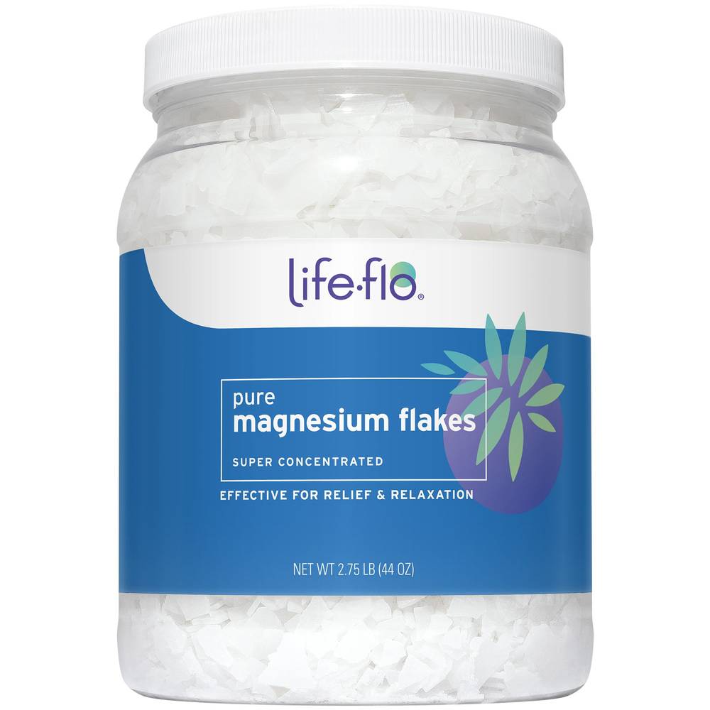 Life-flo Pure Magnesium Flakes For Body & Foot Soaks (44 oz)