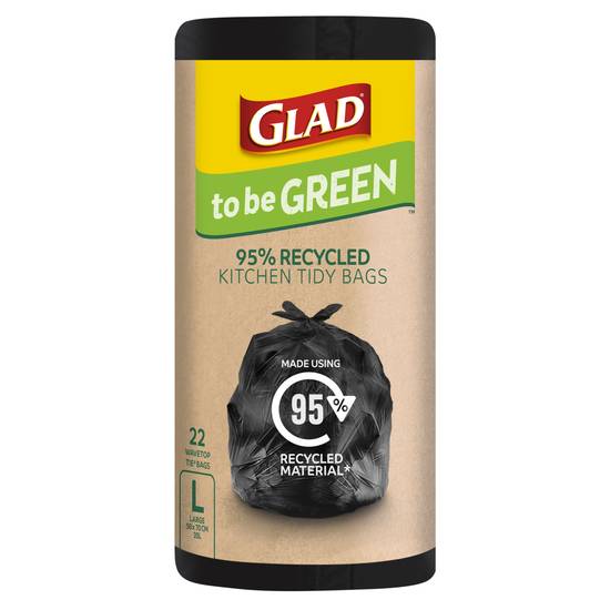 Glad To Be Green Recycled Kitchen Tidy Bags Large 22 pack