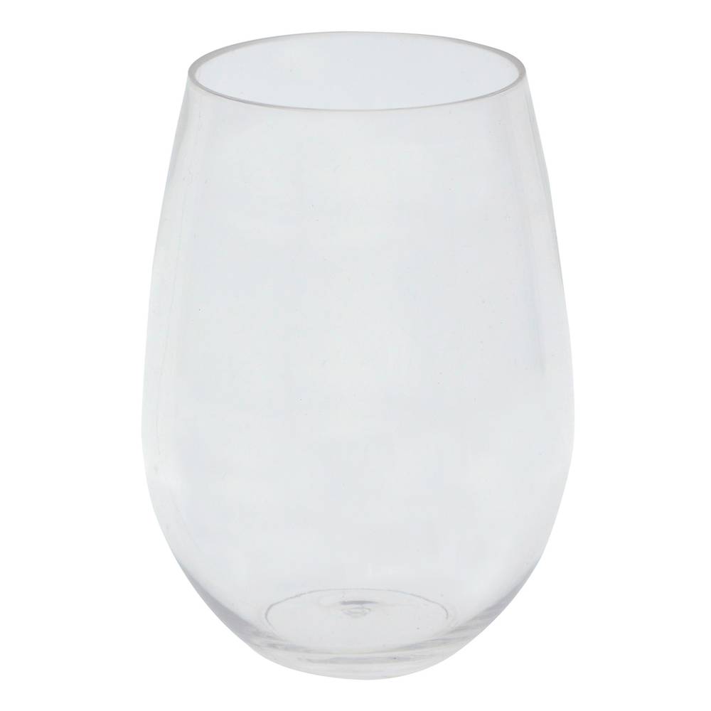 Plastic Clear Stemless Wine Glass