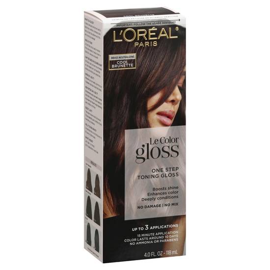 L'oréal Le Color Gloss 1 Step Toning Gloss, Cool Brunette (4 fl oz)