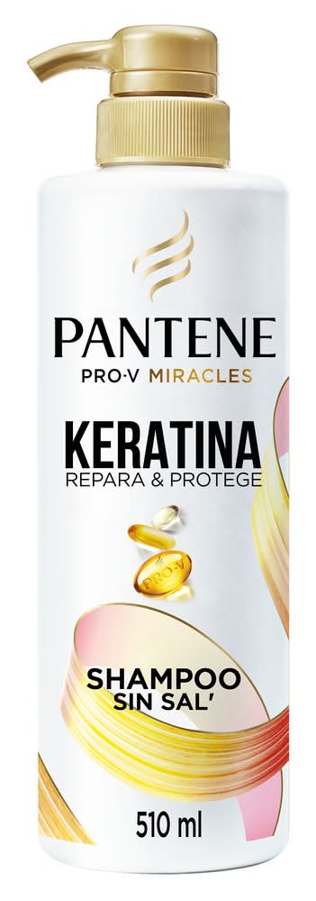 Pantene · Pro-v miracles keratina repara & protege shampoo sin sal (510 g)